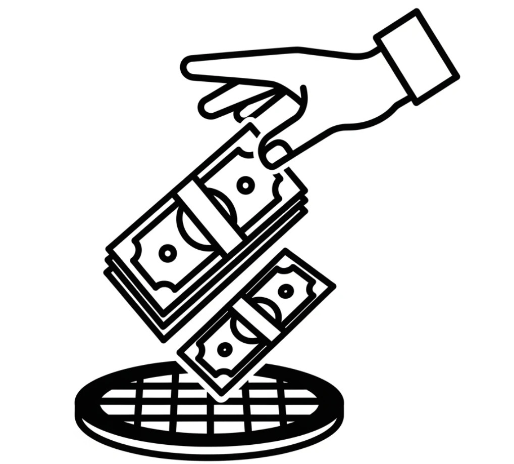 Ícone Dinheiro Desperdiçado