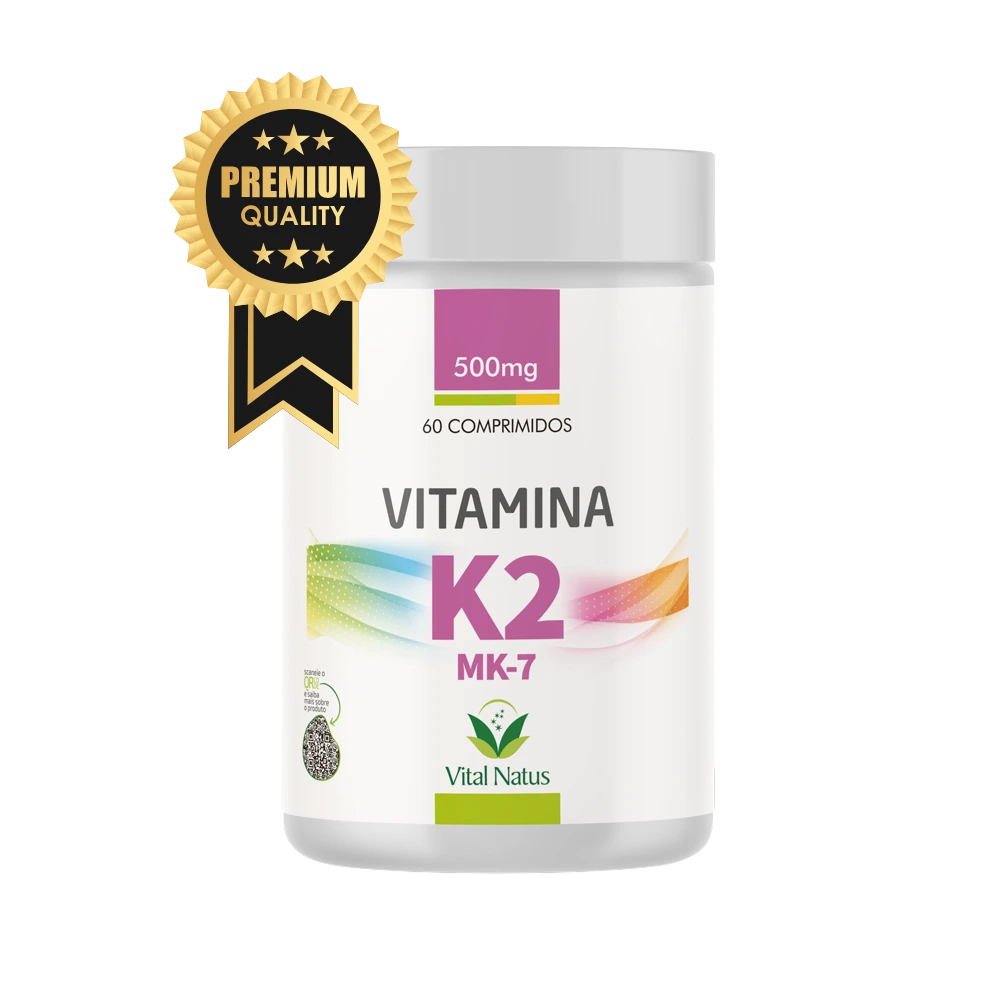 Frasco VITAK2 Protection - Vitamina K2 MK-7 149mcg com selos de qualidade